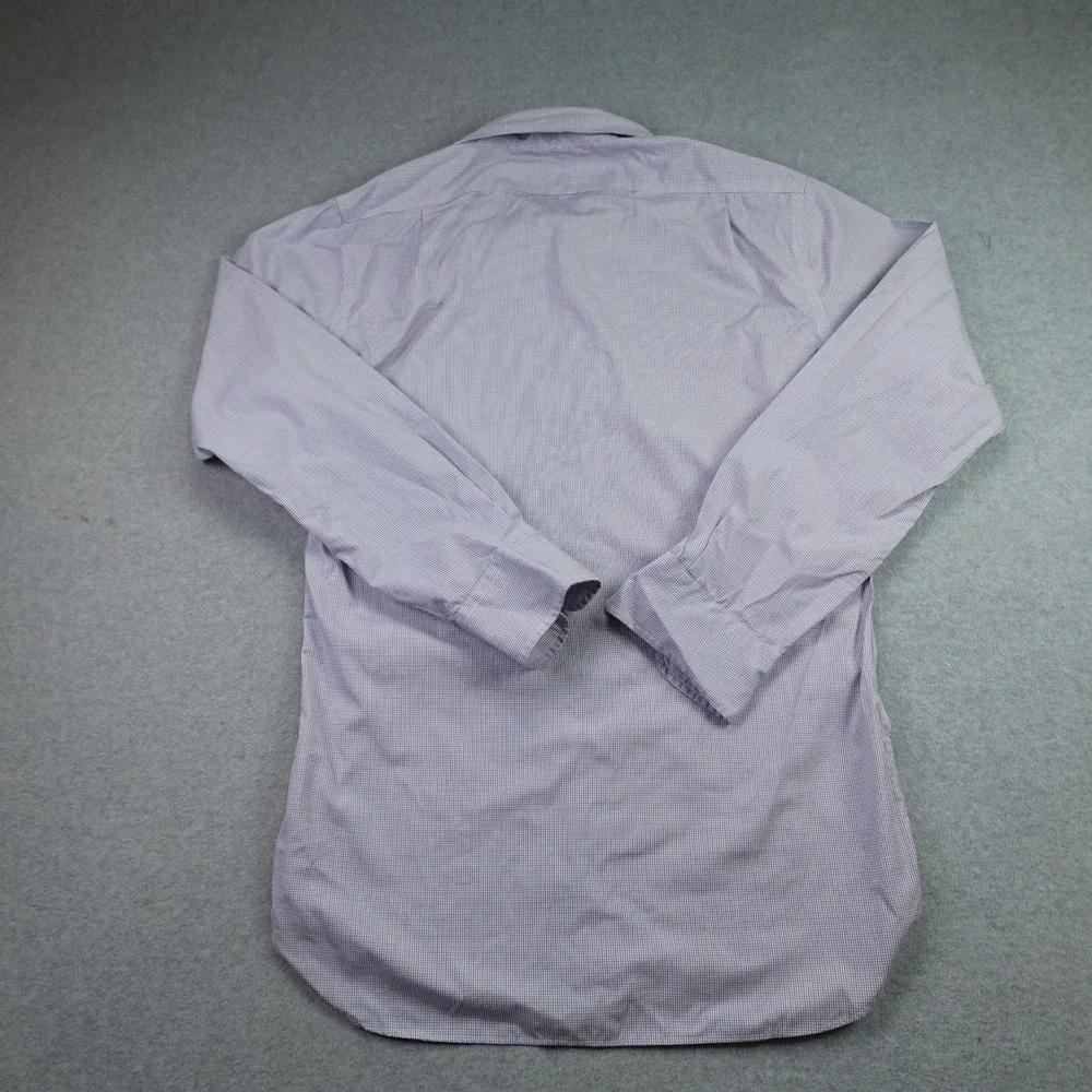 Polo Ralph Lauren Shirt Mens 15 32/33 Purple Slim Fit Dress Easy Care Gingham
